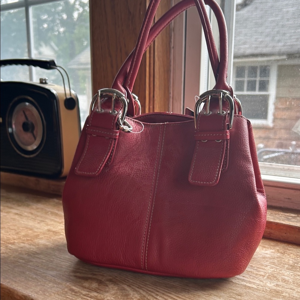 Tignanello Chic Red Shoulder Bag